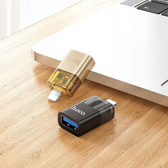 Hoco Μετατροπέας Lightning male σε USB-A female 1τμχ 302281