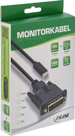 InLine Konverter USB-C / DisplayPort / Thunderbolt / Thunderbolt 3 männlich zu DisplayPort / Thunderbolt / Thunderbolt 3 männlich 1Stück 64132