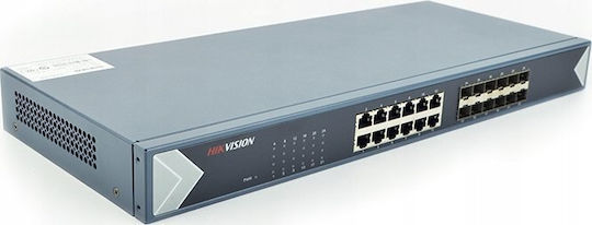 Hikvision DS-3E0524TF Unmanaged L2 Switch with 12 Gigabit (1Gbps) Ethernet Ports and 12 SFP Ports