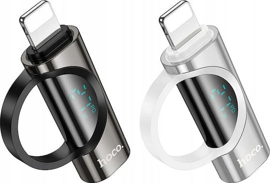 Hoco Μετατροπέας Lightning male σε USB-C female Ασημί 1τμχ