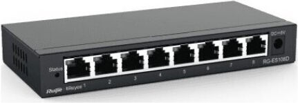 Ruijie RG-ES108D Unmanaged L2 Switch με 8 Θύρες Gigabit (1Gbps) Ethernet