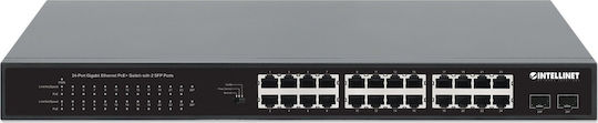 Intellinet Unmanaged L2 PoE+ Switch with 24 Gigabit (1Gbps) Ethernet Ports