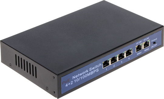 Apti POE0402-60W Unmanaged L2 Switch με 4 Θύρες Ethernet