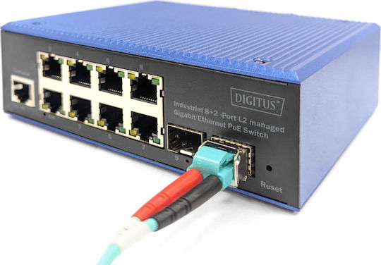 Digitus DN-651157 Managed L2 PoE Switch με 8 Θύρες Gigabit (1Gbps) Ethernet και 2 SFP Θύρες