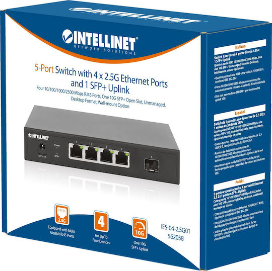 Intellinet 562058 Unmanaged Switch με 4 Θύρες Ethernet