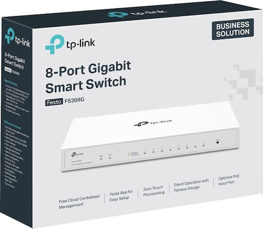 TP-LINK FS308G v1 Управление на L2 Switch с 8 Портове Гигабитови (1Gbps) Ethernet