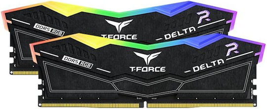 TeamGroup T-Force Delta RGB DDR5 32GB RAM με 2x16GB Modules και Ταχύτητα 7200 για Desktop