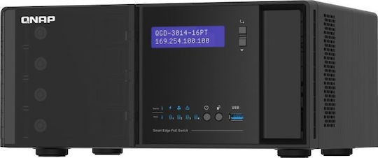 QNap QGD-3014-16PT Managed L2 PoE++ Switch με 14 Θύρες Gigabit (1Gbps) Ethernet και 2 SFP Θύρες