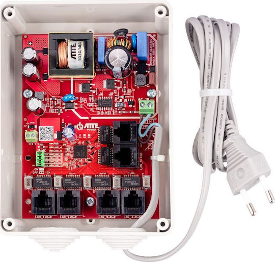 Atte Power IPB-5-10A-S4 Unmanaged L2 PoE+ Switch με 6 Θύρες Ethernet
