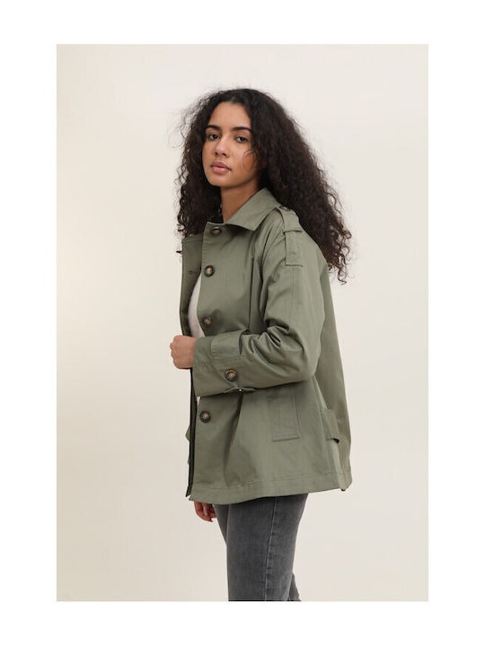 Damen Khaki Mantel