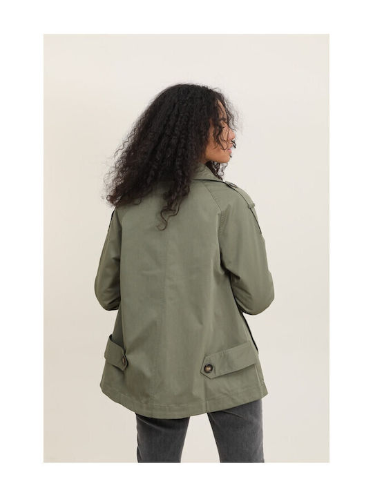 Damen Khaki Mantel