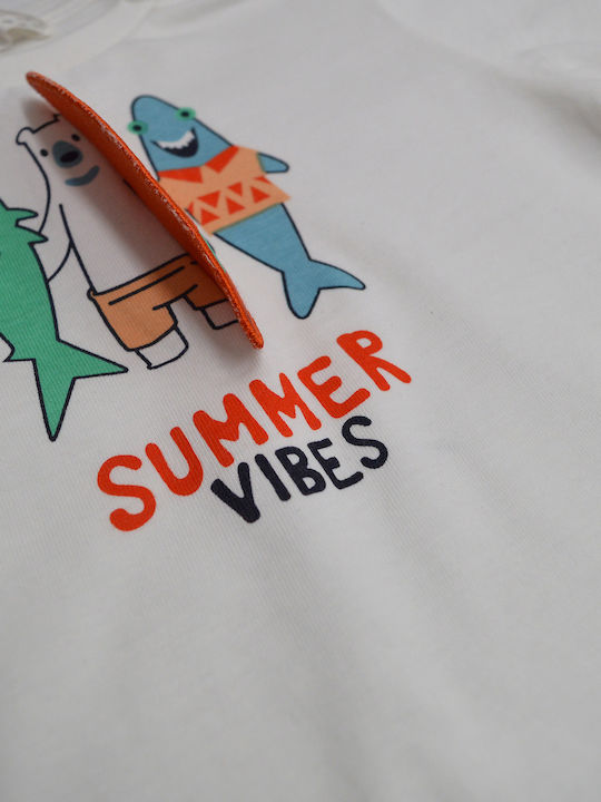 Комплект Лято 2бр Бяло/оранжево Summer Vibes