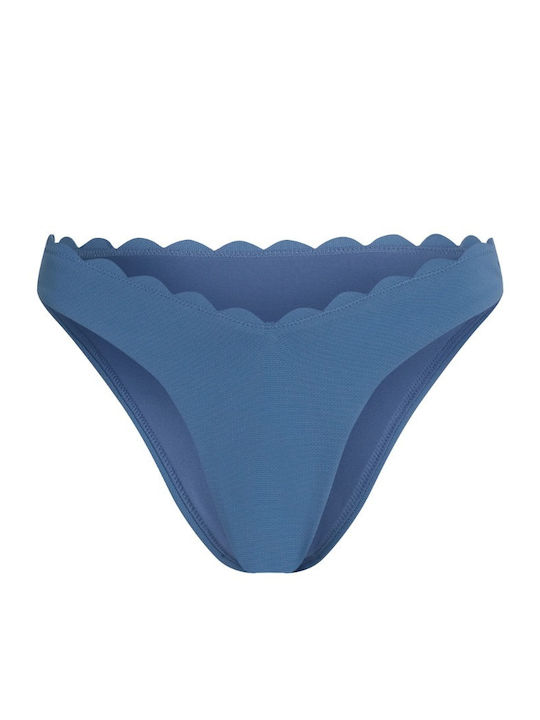 Bikini Slip Talie Înaltă Albastru