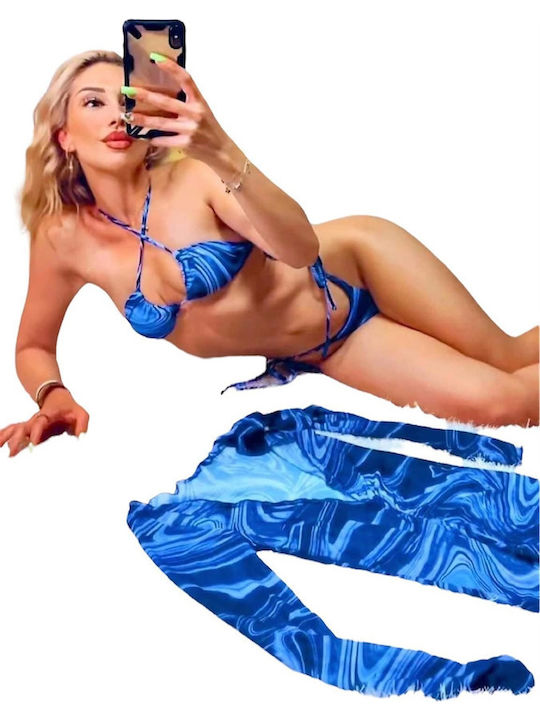 Set Bikini 3 Τεμαχίων Brazil Μπλε