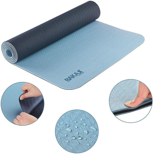 Bakaji Saltea De Exerciții Pilates Albastră