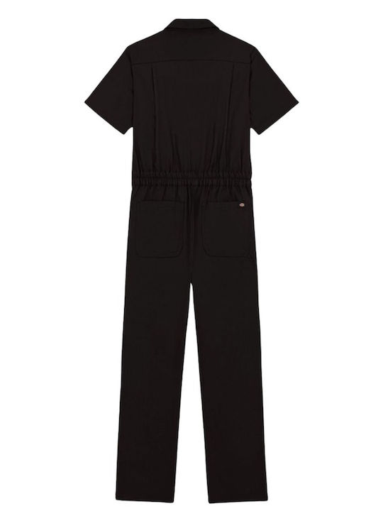 Women's Short-sleeved One-piece Suit Black