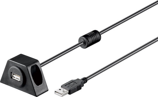 Goobay USB 2.0 Кабел USB-A мъжки - USB-A женски Черен 2м 93351