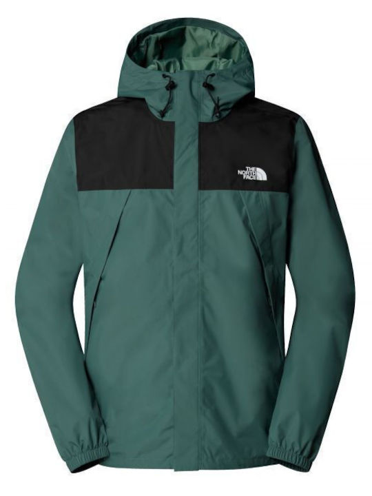 Antora Jacket Waterproof and Windproof Duck Green, Tnf Black