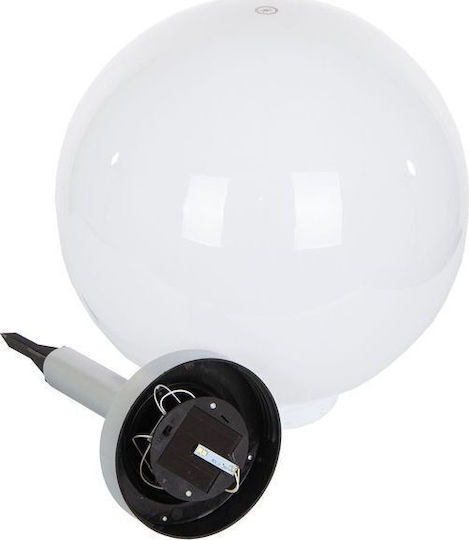 Saska Garden Set of 2 Stake Solar Lights Balls Cold White with Motion Sensor and Photocell