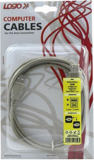 Logo Usb Cable Usb-a Usb-a 1.8 M White 17058