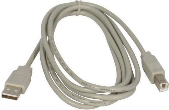 Cablu USB cu logo USB-A, 5 m, gri 15853