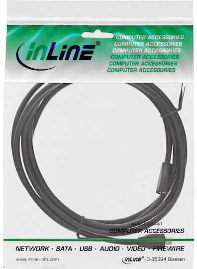 InLine USB 2.0 Cable micro USB-A female - micro USB-A male Μαύρο 1.5m 32715P