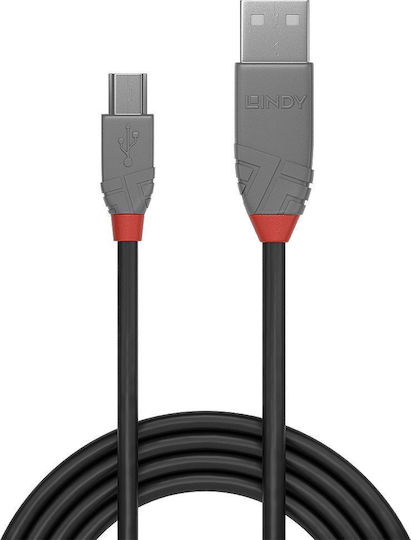 Lindy 2m USB 2.0 Cable A-Male to mini B-Male (36723)