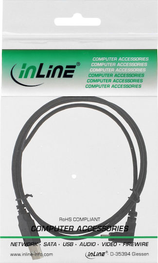 InLine USB 2.0 Kabel USB-A-Stecker - Mini-USB-A-Stecker Schwarz 0.3m 34203