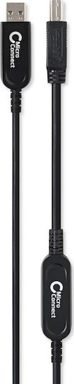 Microconnect USB 2.0 Cable USB-A male - USB-B male Μαύρο 20m MC-USB3.0AB20OP