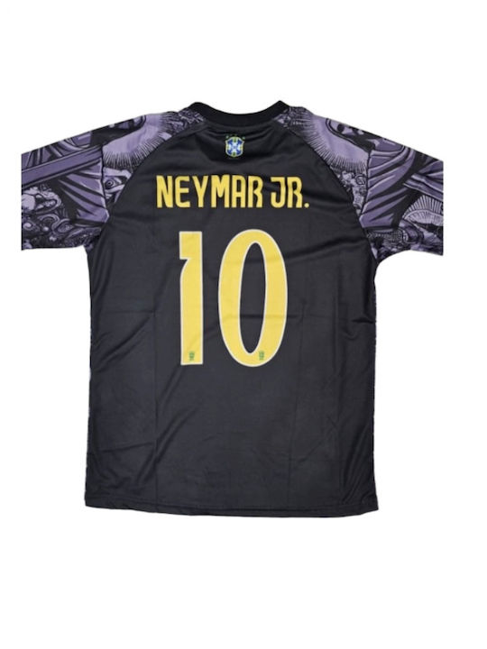 Tricou Neymar Jr Ediție Specială Brazilia Fotbal Negru Balón De Oro Unisex Fj703