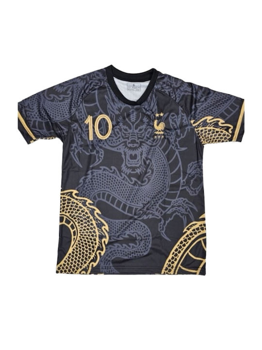 Mbappe France National Team Football Jersey Special Edition Black Gold Balón De Oro Unisex Black Fj433
