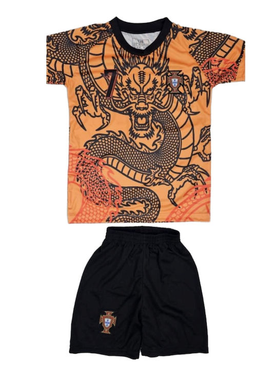 Kids' Soccer Set Ronaldo Portugal National Team Special Edition Orange Balón De Oro Unisex Kids Fj761