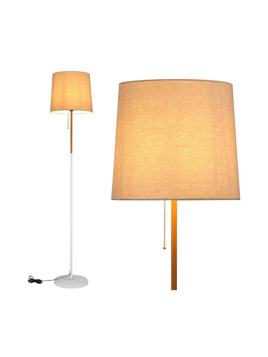 Bakaji Floor Lamp H170xW35cm. with Socket for Bulb E27 Black