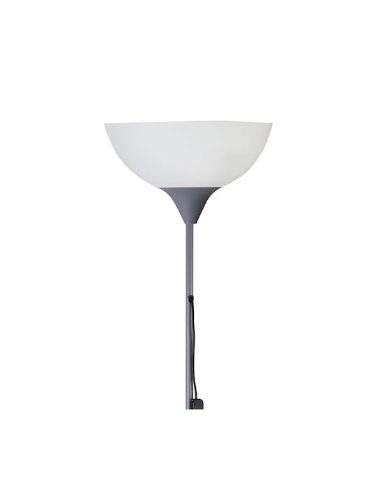 Bakaji Floor Lamp H180xW28cm. with Socket for Bulb E27 Gray