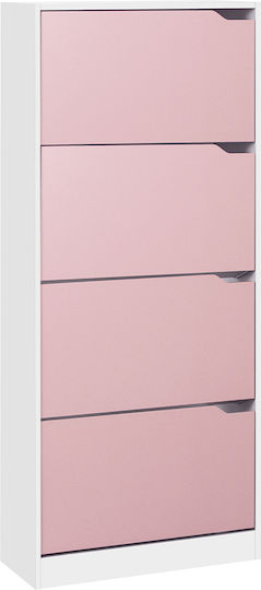 Wooden Shoe Organizer Pink 63x24x150cm