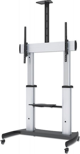 Manhattan Aluminum Heavy-Duty Height-Adjustable Multimedia 461672 TV Mount Floor up to 100" and 100kg