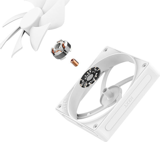 NZXT F120P Case Fan (2000rpm / 73.47cfm) Χωρίς Led Φωτισμό και Σύνδεση 4-Pin PWM Λευκό