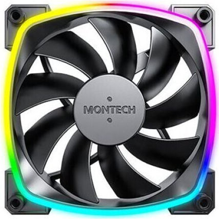 Montech Case Fan 120mm (1600rpm / 59cfm) με ARGB Φωτισμό και Σύνδεση 4-Pin PWM 3τμχ
