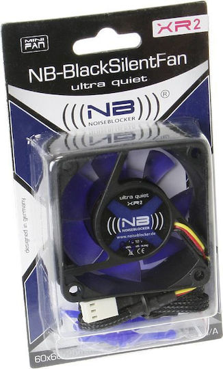 Noiseblocker XR-2 Gehäuselüfter 60mm (14.1cfm) mit Blauer LED-Farbe und 3-poliger Verbindung