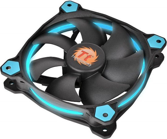 Thermaltake Riing 12 LED Case Fan 120mm (1500rpm / 40.6cfm) with Blue Lighting and 3-Pin Connection