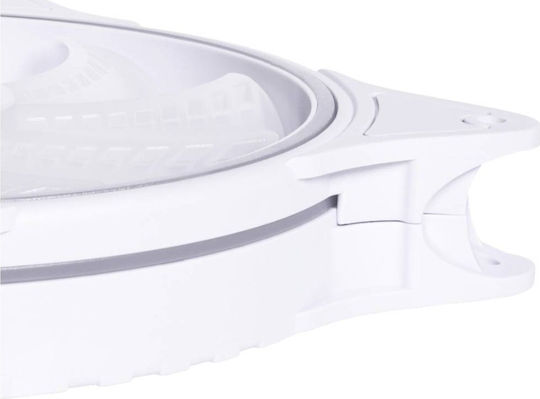 Alphacool Rise Aurora Gehäuselüfter 140mm (2000rpm) mit ARGB Beleuchtung und 4-Pin PWM Verbindung Weiß