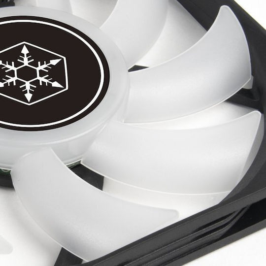 Silverstone Air Slimmer 120 Вентилатор За Кутия (1800 Оборота / 63.67 CFM) С ARGB Осветление И 4-Изводна ШИМ Свързване