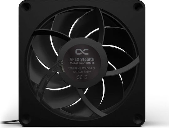 Alphacool Apex Stealth Case Fan 120mm (2000rpm / 76.81cfm) Χωρίς Led Φωτισμό και Σύνδεση 4-Pin PWM
