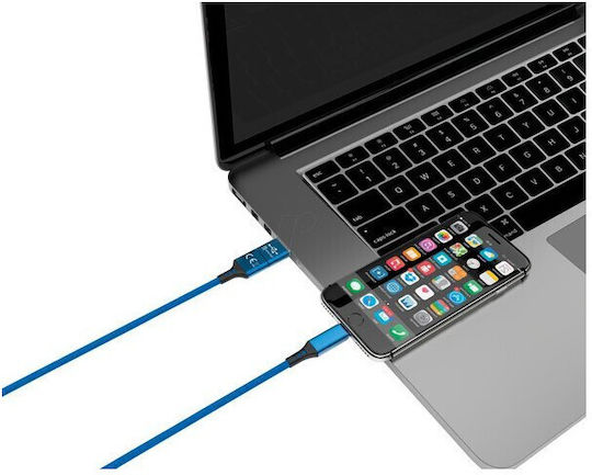 Smrter USB-A zu Lightning Kabel Blau 1m