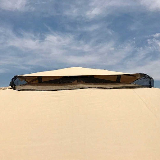 Bakaji Κάλυμμα για Κιόσκι Εκρού 3x4m