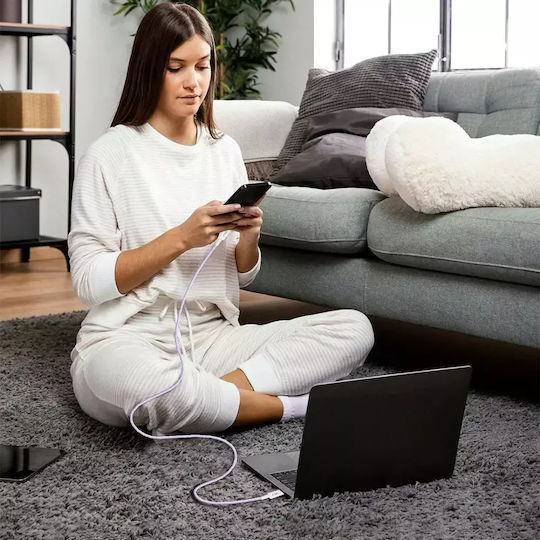 Tech-Protect Ultraboost Редовна USB-C към Lightning кабел 27W Лилав 2м