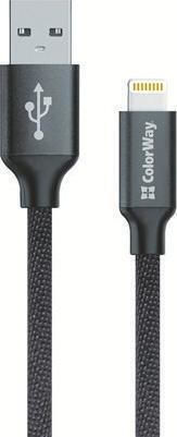 ColorWay USB-A to Lightning Cable 18W Μαύρο 1m CW-CBUL004-BK