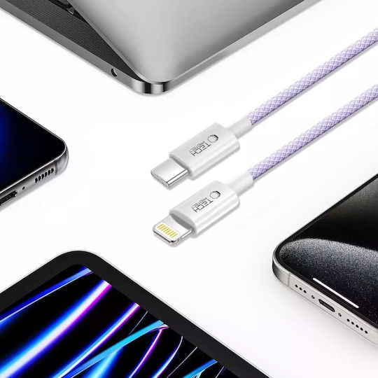Tech-Protect Ultraboost USB-A to Lightning Cable 27W Purple 1m