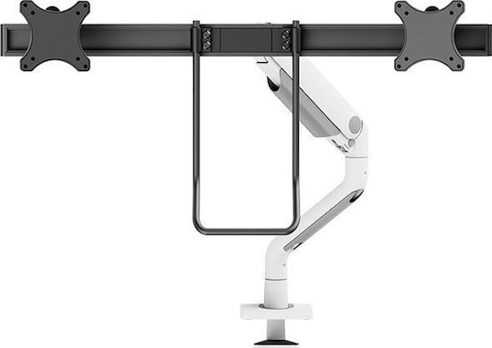 Neomounts Βάση Γραφείου για 2 Οθόνες έως 27" Λευκή (DS75S-950WH2)