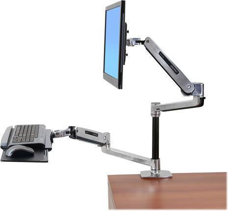 Ergotron WorkFit-LX Halterung Auf dem Schreibtisch Monitor bis 42" mit Arm Silber